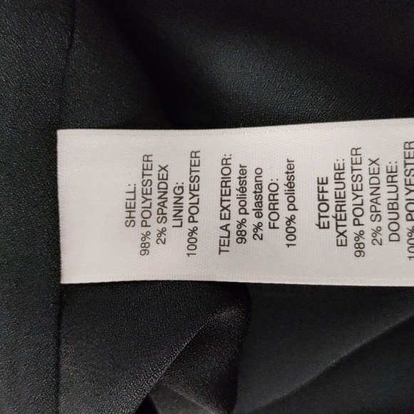 02095 Chico's black crinkle crepe S/S blouse with neck detail 3 XL - Picture 11 of 13